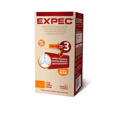 Comprar Expec Xarope Sabor Framboesa e Caramelo 120ml